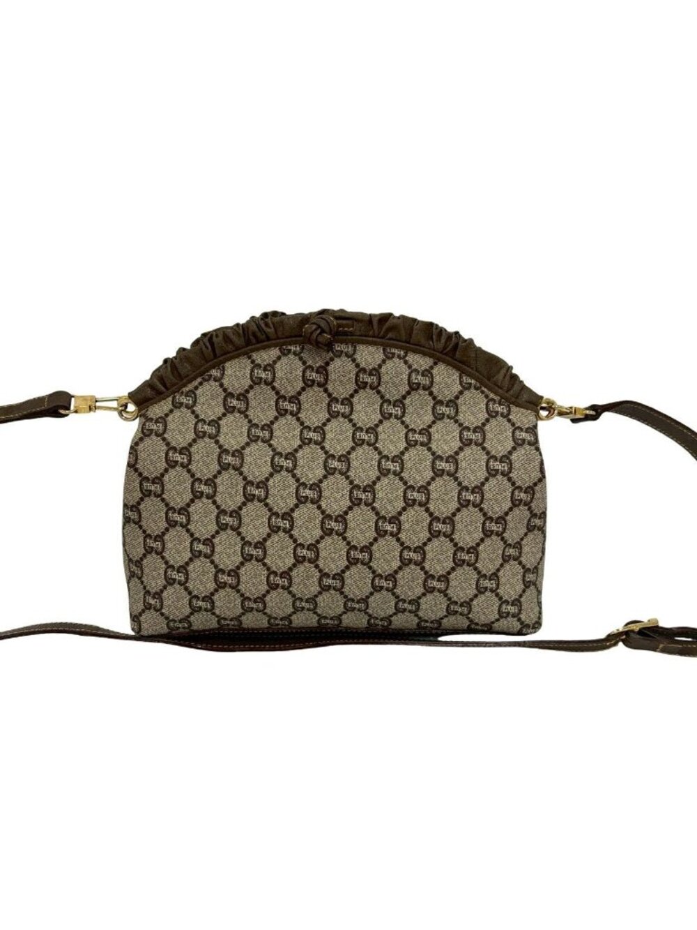 Gucci Vintage Plus Leather Shoulder Bag Pochette Brown - Picture 3 of 10